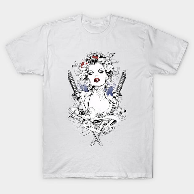 Geishas and Bushido, Eastern Culture Graphic T-shirt 20 T-Shirt by ToddT